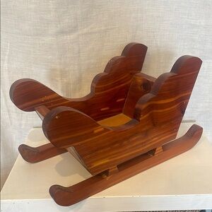 Wooden Sleigh Decor handmade vintage